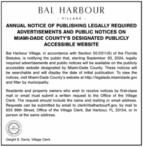 Annual Ad for Publishing Legal Notices on County-Designated Publicly Accessible website